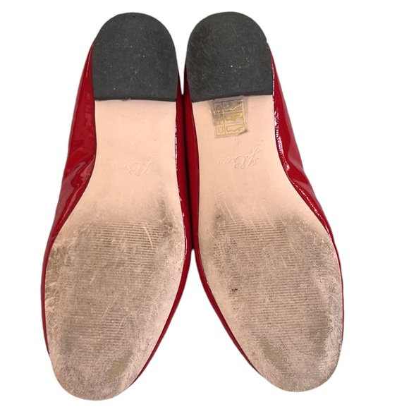 EUC J. Crew Leather Ballet Flats Red Size 6 - Picture 9 of 9